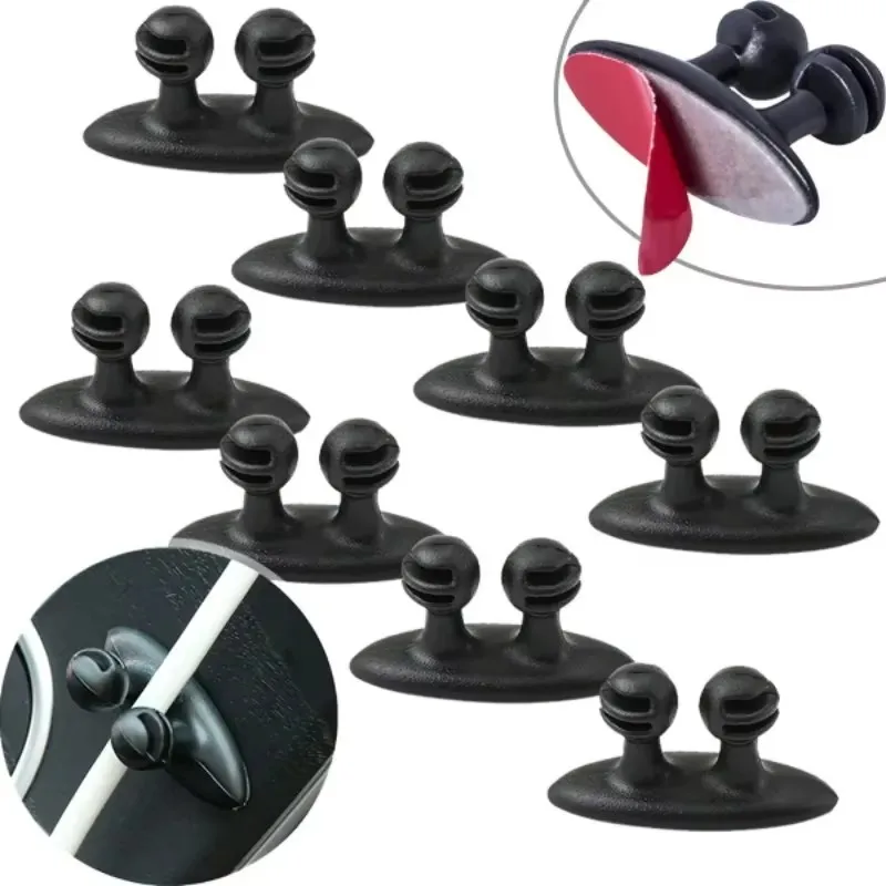 Car Dashboard Phone Charger Cable Manager Hook Headphone Line Organizer Clasp Clamp Holder Auto Interior Accessories