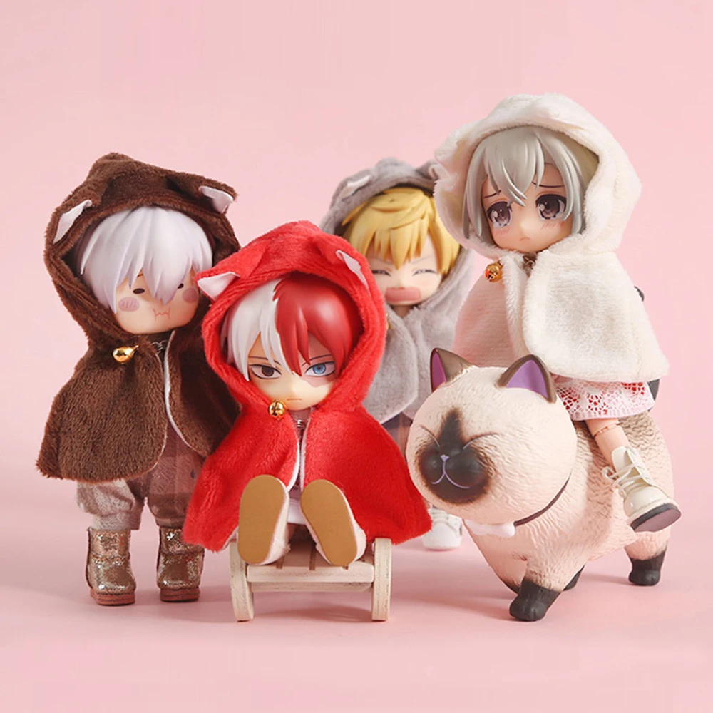 Ob11 Doll Cat Ear Cape Clothes  Clothes Clothes With Small Bell Clothes Suitable For Gsc, Piccodo, Body9, Molly, Ob11, 1/12 Bjd