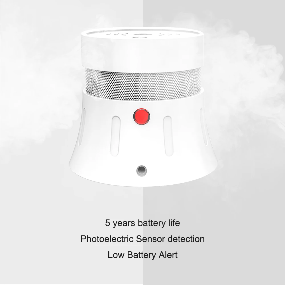 CPVAN Home Security-protection Fumar Fire Alarm Sound 85db Independent Smoke Detector 5 Year Battery Flame Detector Smoke Sensor