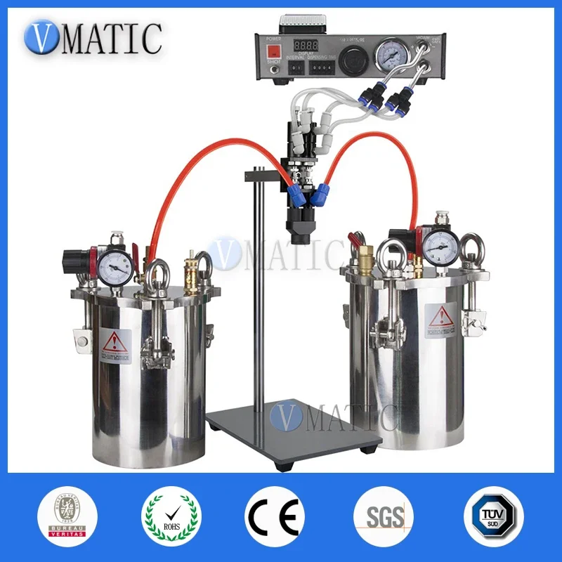 Automatic Glue Dispenser AB Mixing Liquid Fluid Stainless Steel Pressure Tanks Controller Machine With Valve for Epoxy Resin