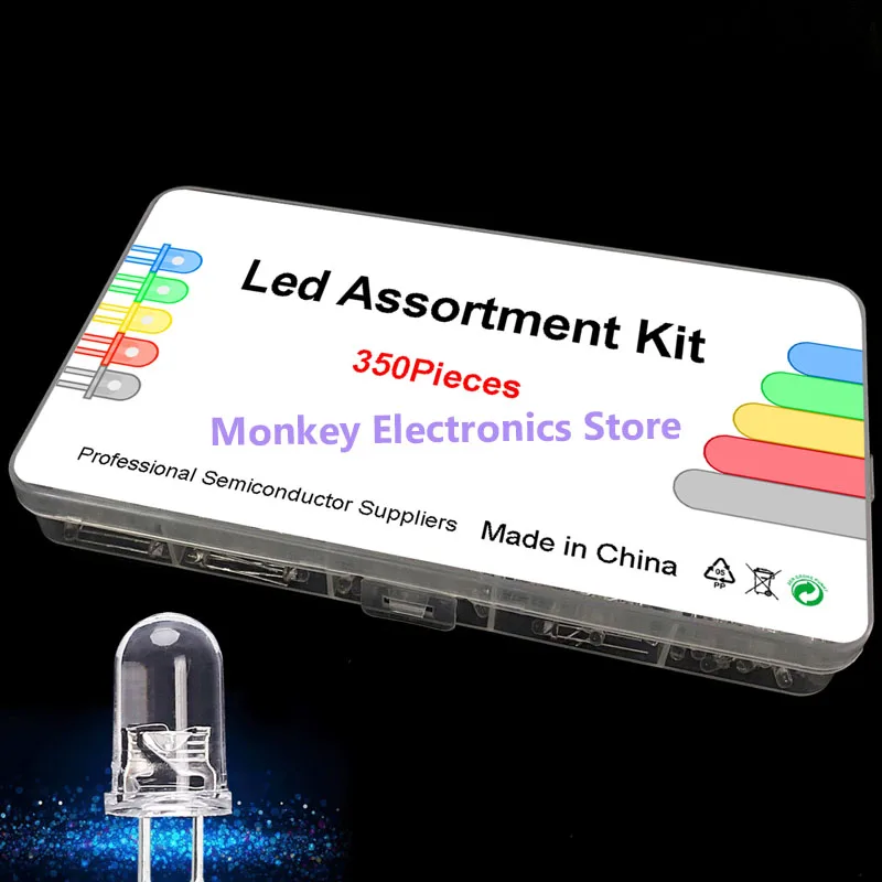 3/5Mm Led Transparante Mist Rgb Zeven Kleuren Full Color Common Kathode Common Kation Snel/Langzaam Flash Wit Rood Blauw Geel Groen