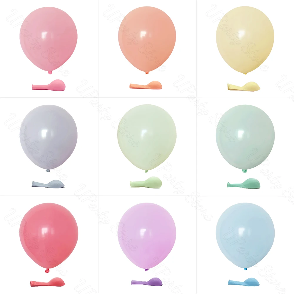10/20/30 Stück Macaron Geburtstagsballon Candy Maca Grün Gelb Pastell Rosa Blau Ballons für Babyparty Hochzeit Party Dekoration – Detail 4