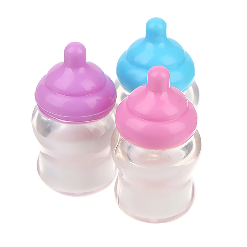 Dollhouse Baby Bottle Acessórios, Play House Brinquedos, Boneca Móveis, Acessórios Miniatura, 3Pcs