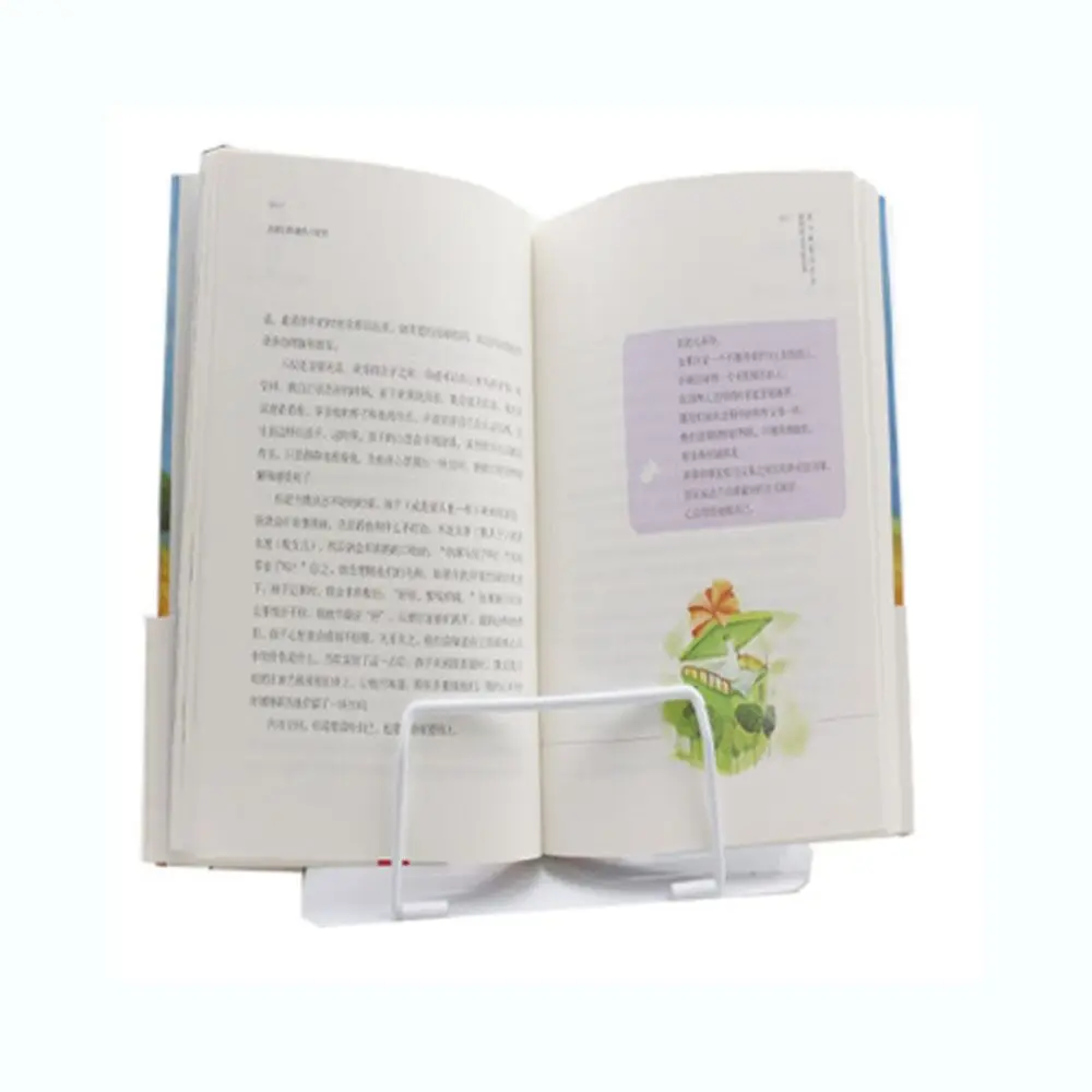 Metal Desk Book Reading Stand Adjustable Recipe Cookbook Documents Holder Bookstands Mobile Phone Laptop Foldable Support Rack