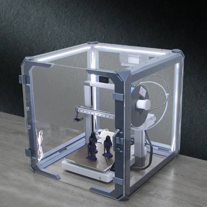 

Printer Acrylic Case Dust Display Cover Visible Transparent with Light Emitting Diode and Filter Case