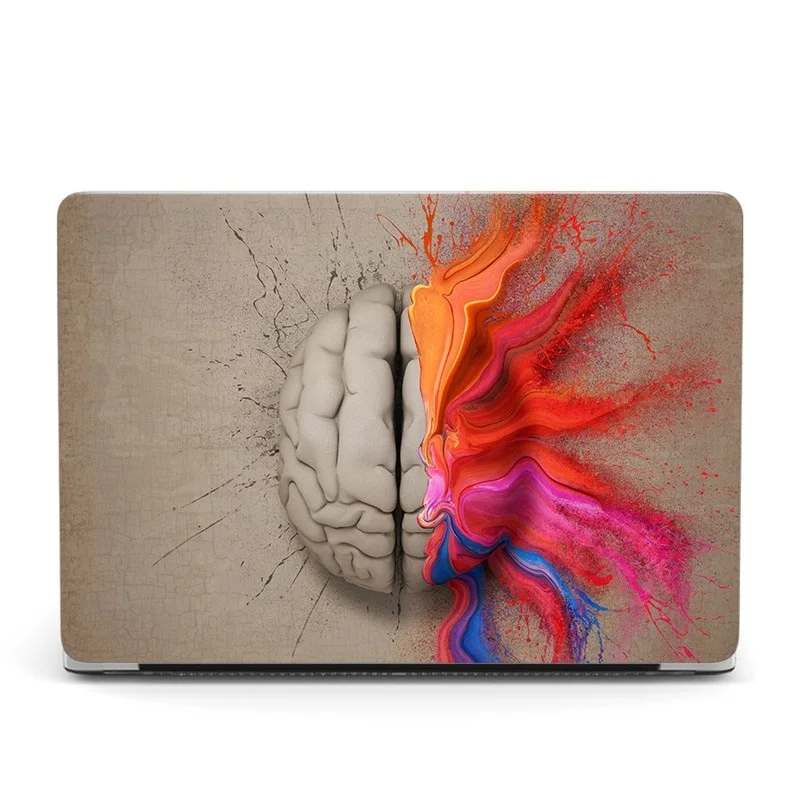 For Macbook Pro 15 Inch Case 2019 2018 2017 2016 Release A1990 A1707 With Touch Bar Special Brain Clear Protective Hard Cover