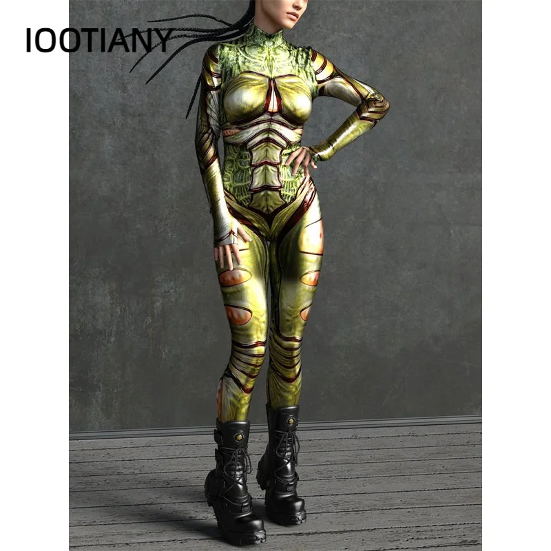 Costume de cosplay kryptonien pour femmes, combinaison de fête de vacances imprimée, barboteuses de batterie élastiques, vêtements de combinaison skinny sexy, Onesie