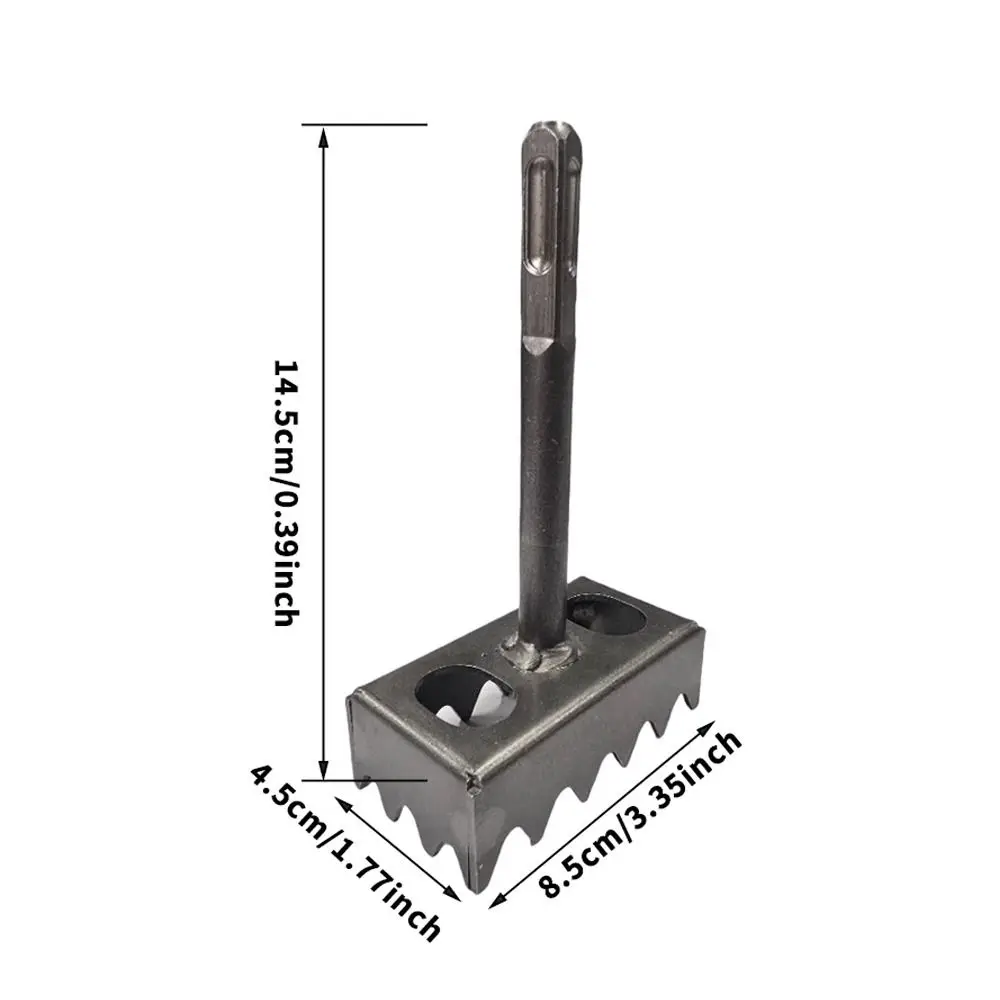 Portable Square Hole Punch Triangle Teeth Multi-function Square Hole Punch Drill Rectangle Slot Tool Concrete Hole Bit