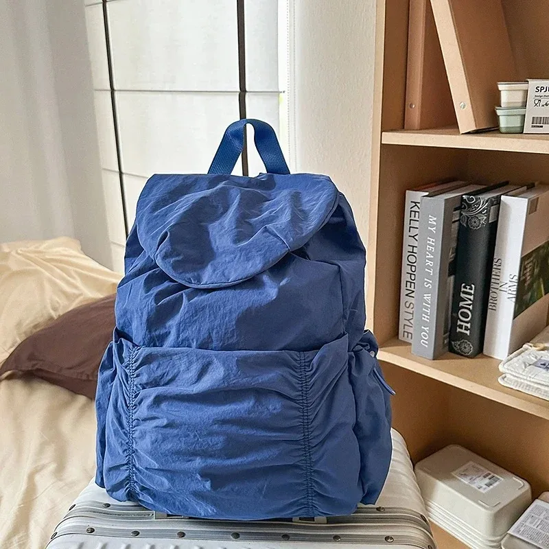 

Solid Large Capacity Fashion Backpacks Nylon Cover Casual Ladies Bags 2025 High Quality Versatile High Quality Backpacks