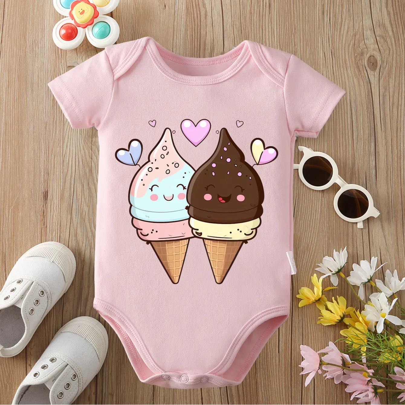 

Боди из чистого хлопка Best Partner Icee с изысканным принтом, удобные комбинезоны для малышей, комбинезон для новорожденных от 0 до 12 месяцев