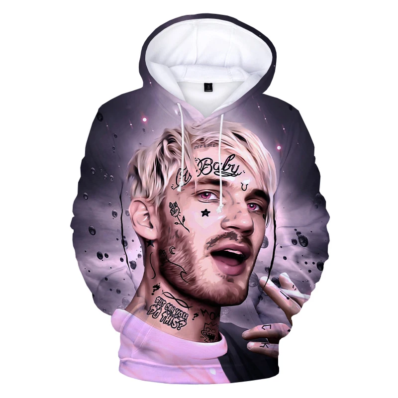 2024 Lil Peep Rapper 3D Print Men Hoodie Pullovers Hip Hop Harajuku Streetwear Hooded Sweatshirts Men Women Fashion Oversized Cl