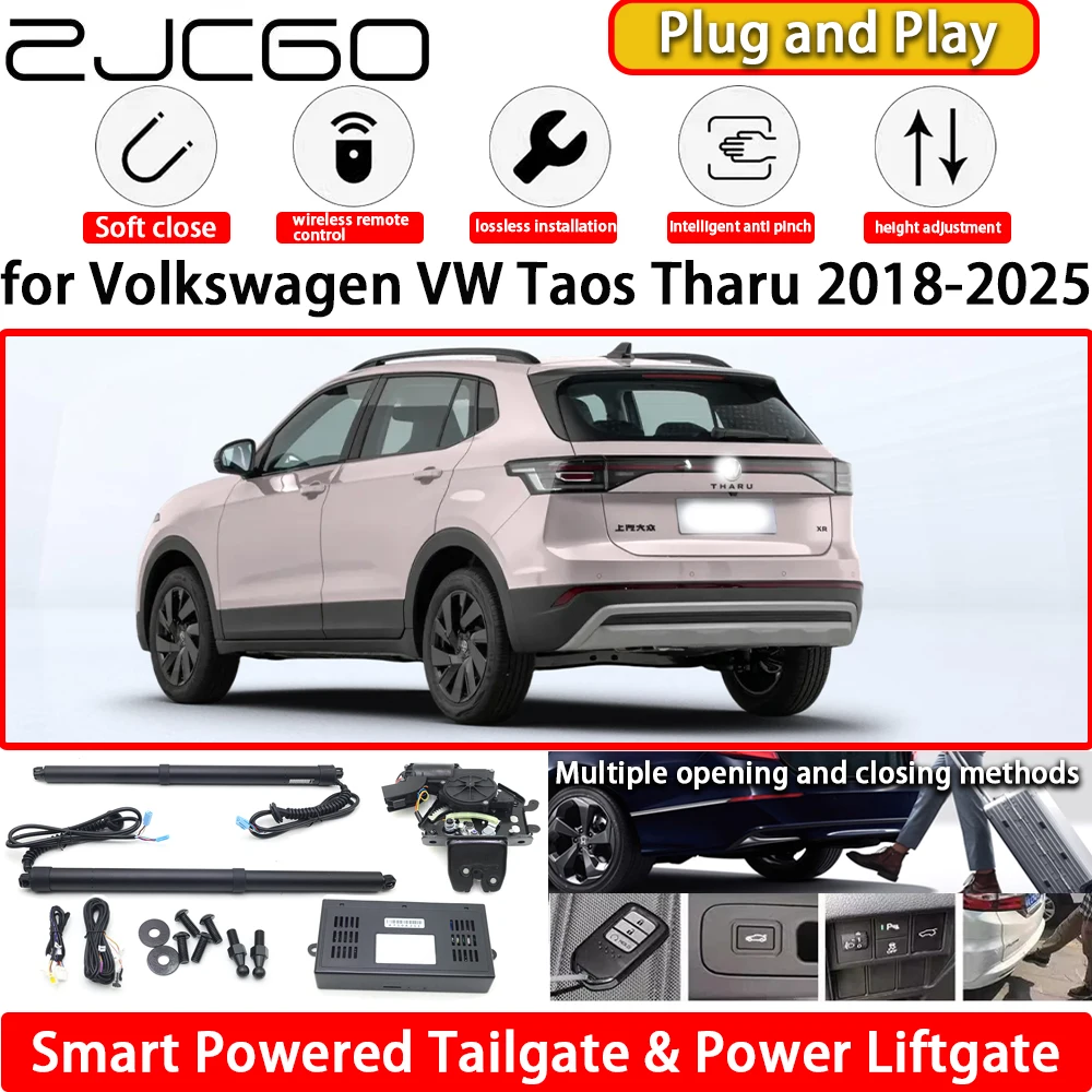 ZJCGO ل Volkswagen VW Taos Tharu 2018-2025 OEM أوتوماتيكية تعمل بالطاقة الكهربائية الباب الخلفي قوة الباب الخلفي نظام عدة رفع البوابة الخلفية