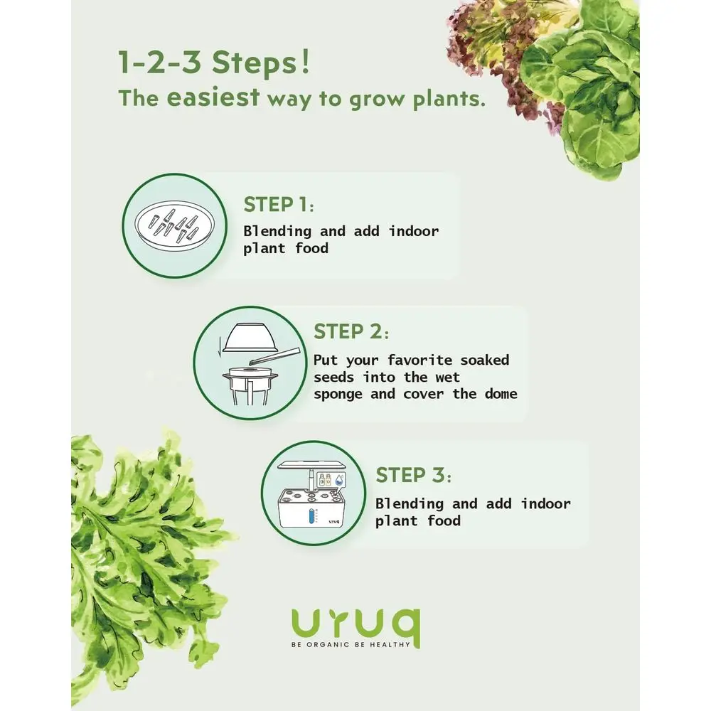 نظام الزراعة المائية المكون من 140 قطعة: متوافق مع AeroGarden، أساسيات مجموعة الأعشاب - الإسفنج والسلال والقباب والملصقات