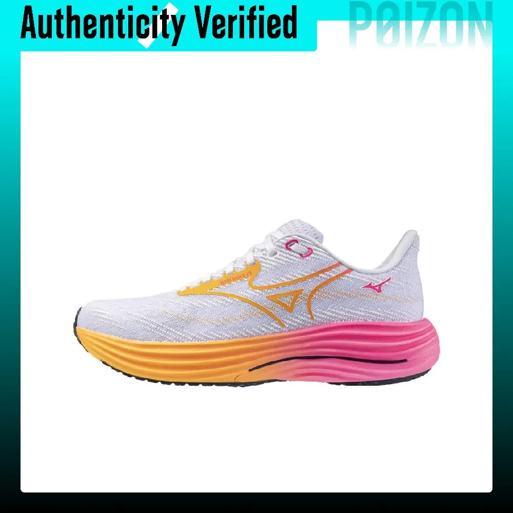 Mizuno WAVE RIDER 29 Running Shoes Unisex White Orange Pink J1GC259302