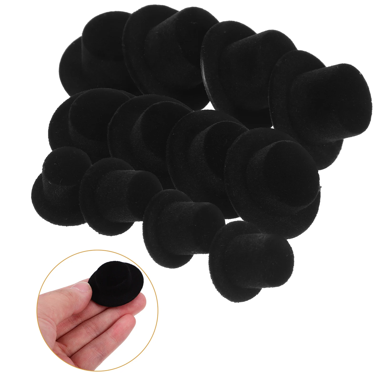 

30pcs Christmas Decoration Hats Mini Snowman Craft Accessories Black Diy Hats Small Top Hat for Crafts Formal Gift Decor