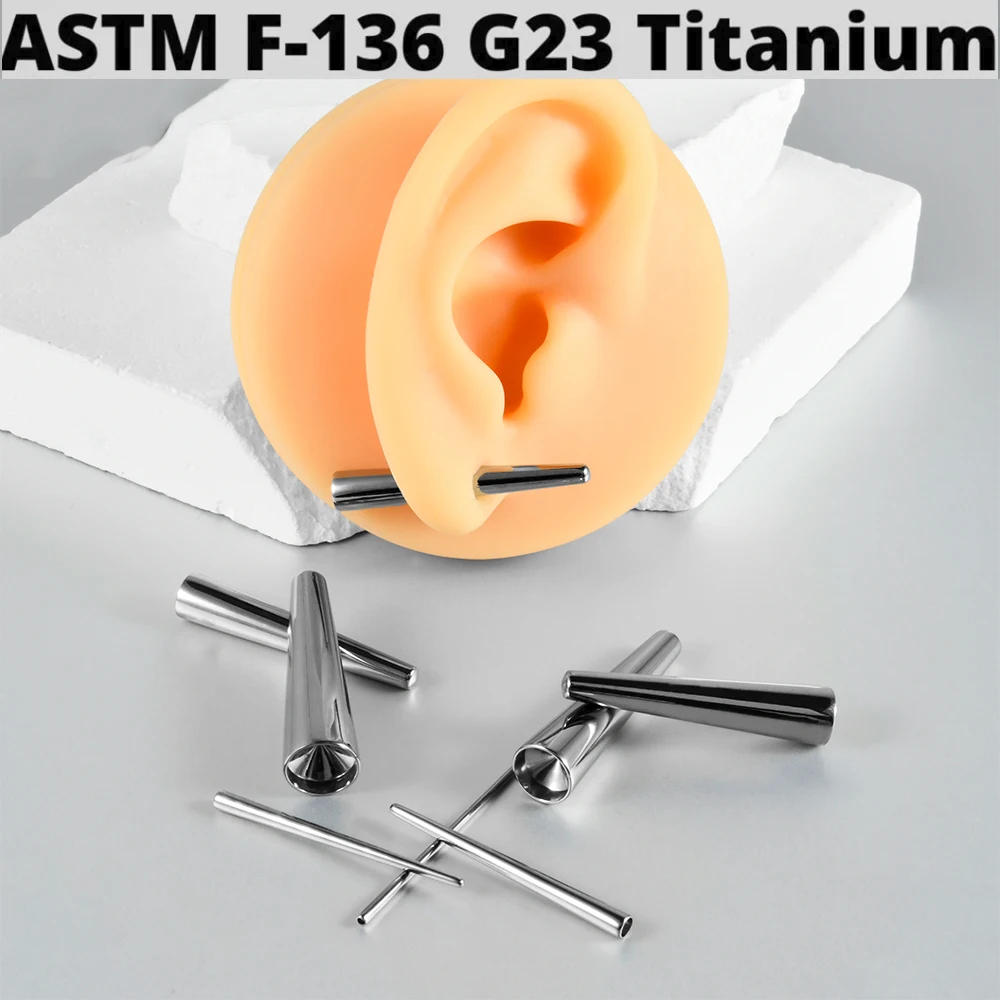 1PC G23 Titanium Concave Taper Expander Stretching Ear Taper Concave Ear Taper Professional Insertion Pins Piercing Body Jewelry