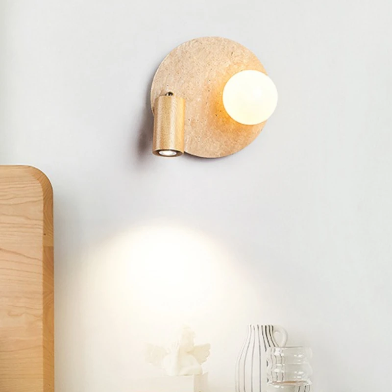 Nordic Modern Huangdong Stone Wall Lamp Retro in The Ancient Style  for Home Decoration Bedroom Reading  Hotel Room