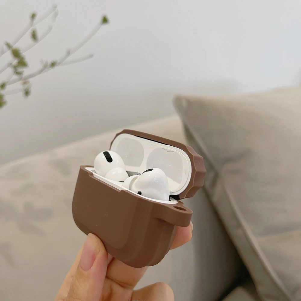 Fashion Chocolate Khaki Case For Apple Airpods Pro 3 Case Silicone Earphone Cover For Airpods 3 3rd Generation air pod 2 1 Case