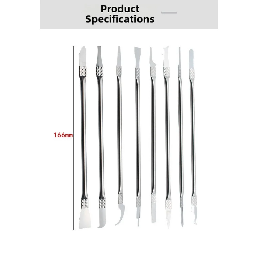 8PCS 166mm Pry Bar Multi-functional Alloy Steel CPU Removal Tool Kit For Phone Computer Chip Repair Manual Tools Accessories
