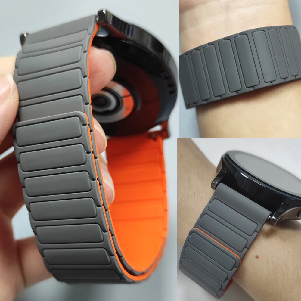 Bracelet magnétique en Silicone, 22mm, pour Huami Amazfit BIP6 Bip 6 5 unités, pour Amazfit BALANCE 2 GTR 4 2e 3 Pro Correa