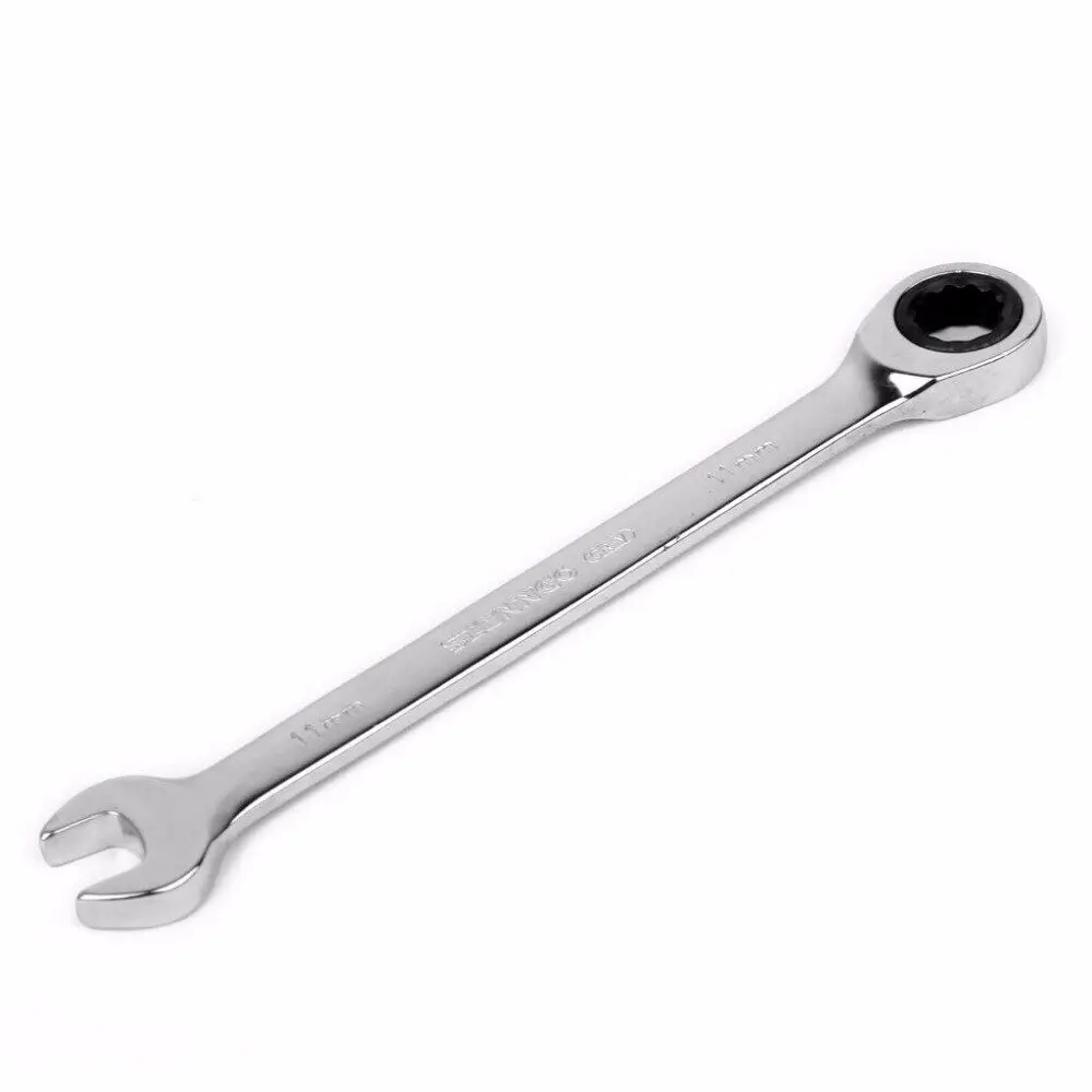 Krachtige 72 Tooth Quick Ratchet Wrench 6-19mm Fixed Head Dual-purpose Wrench Open Wrench Hand Tools