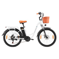 TTGO YY-26ST Electric Bike 350W Motor 36V14.5Ah Battery 26*1.95 Inch Tire Electric Bicycle Adult City Commuter Ebike With Basket