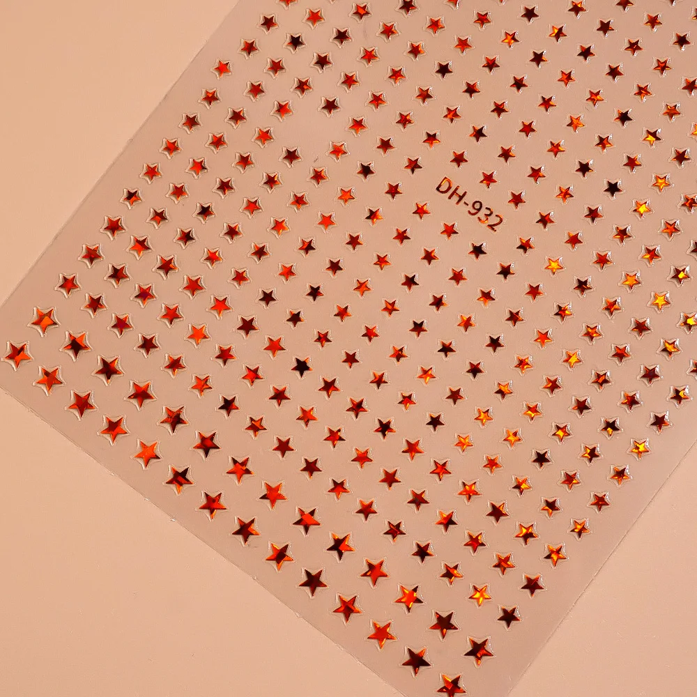 

1/5pcs Metal Red Star Nail Art Stickers Pentagonal Star Nail Stickers DIY Self Adhesive Manicure Decoration Decals
