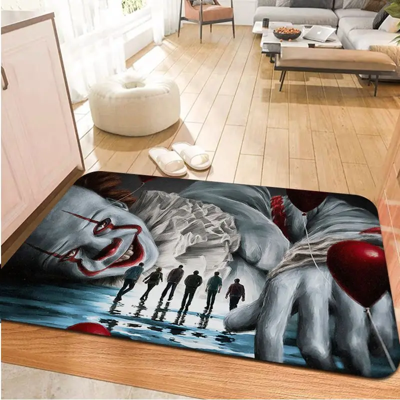 Halloween Horror Clown Long Rugs INS Style Soft Bedroom Floor House Laundry Room Mat Anti-skid Alfombra