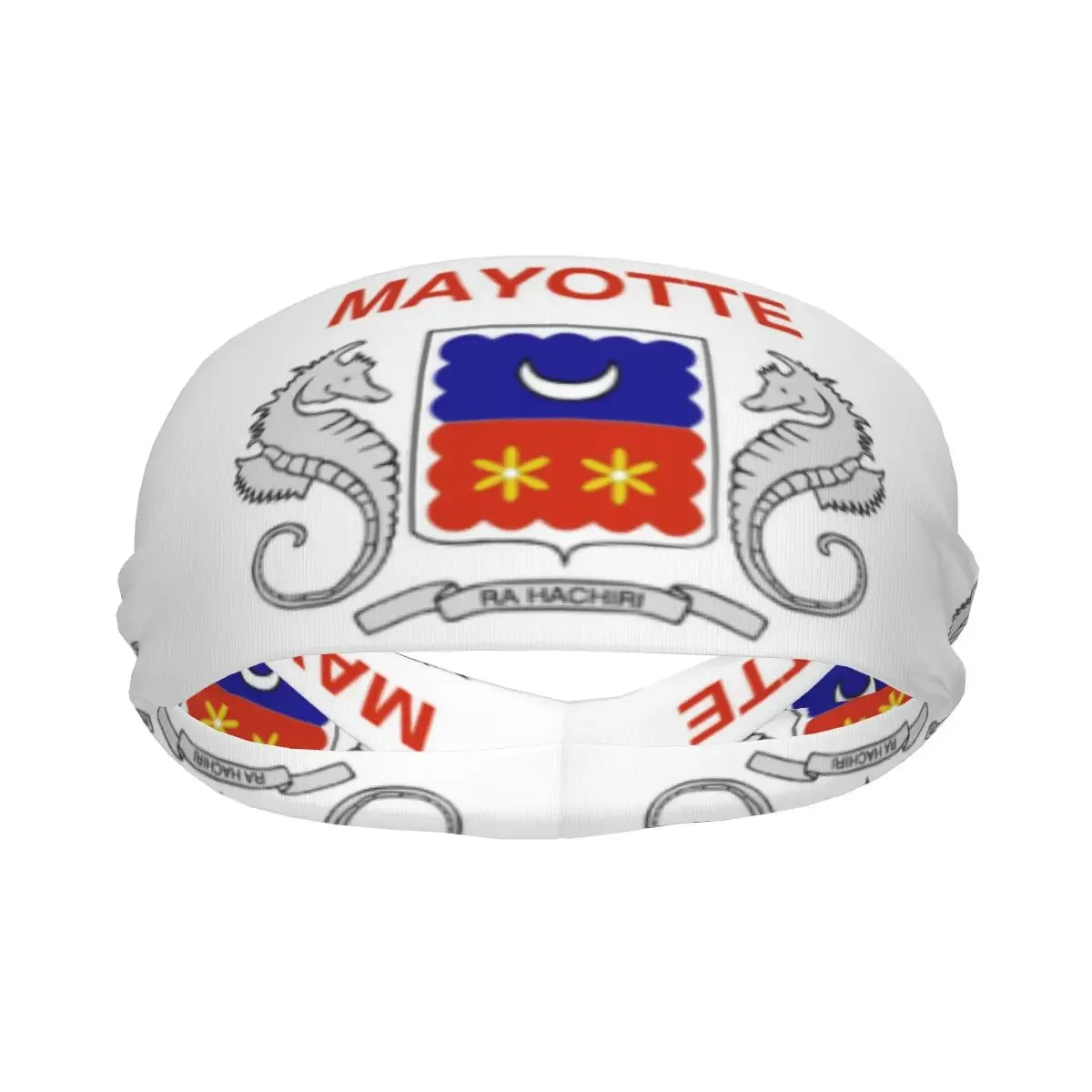 Custom Flag Of Mayotte Sport Headbands for Women Men Stretchy Moisture Wicking Gym Sweatband