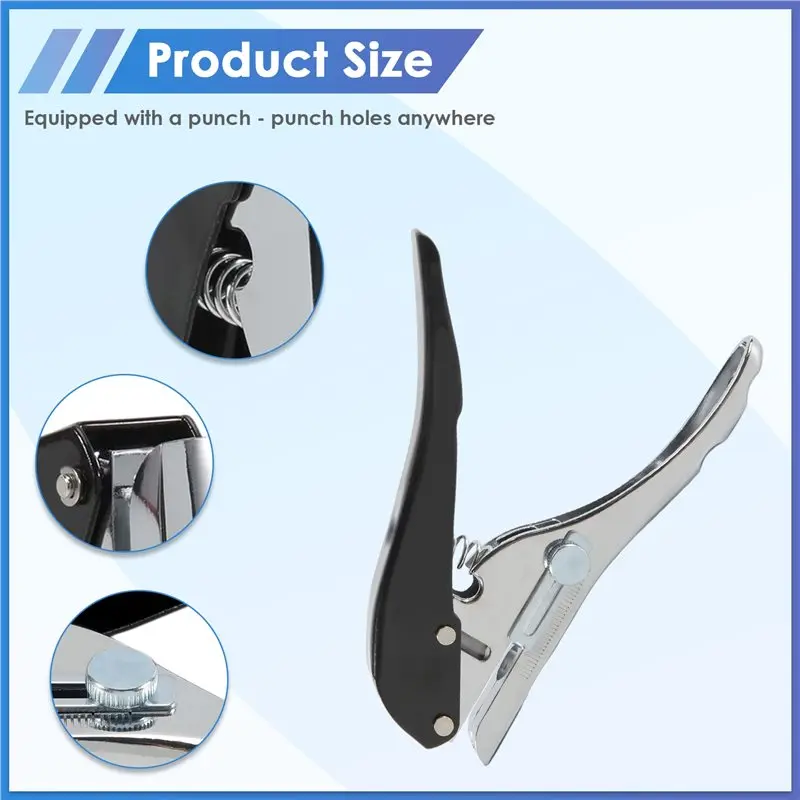-[33A Tvdae] Hole Punch Single Hole Hole Punch, Heavy Duty Hole Punch Single, Portable Handheld Long Hole Hole Punch