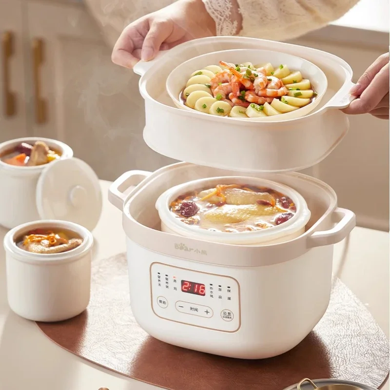 Electric stew pot, household porridge cooking tool, electric stew pot, soup stew pot