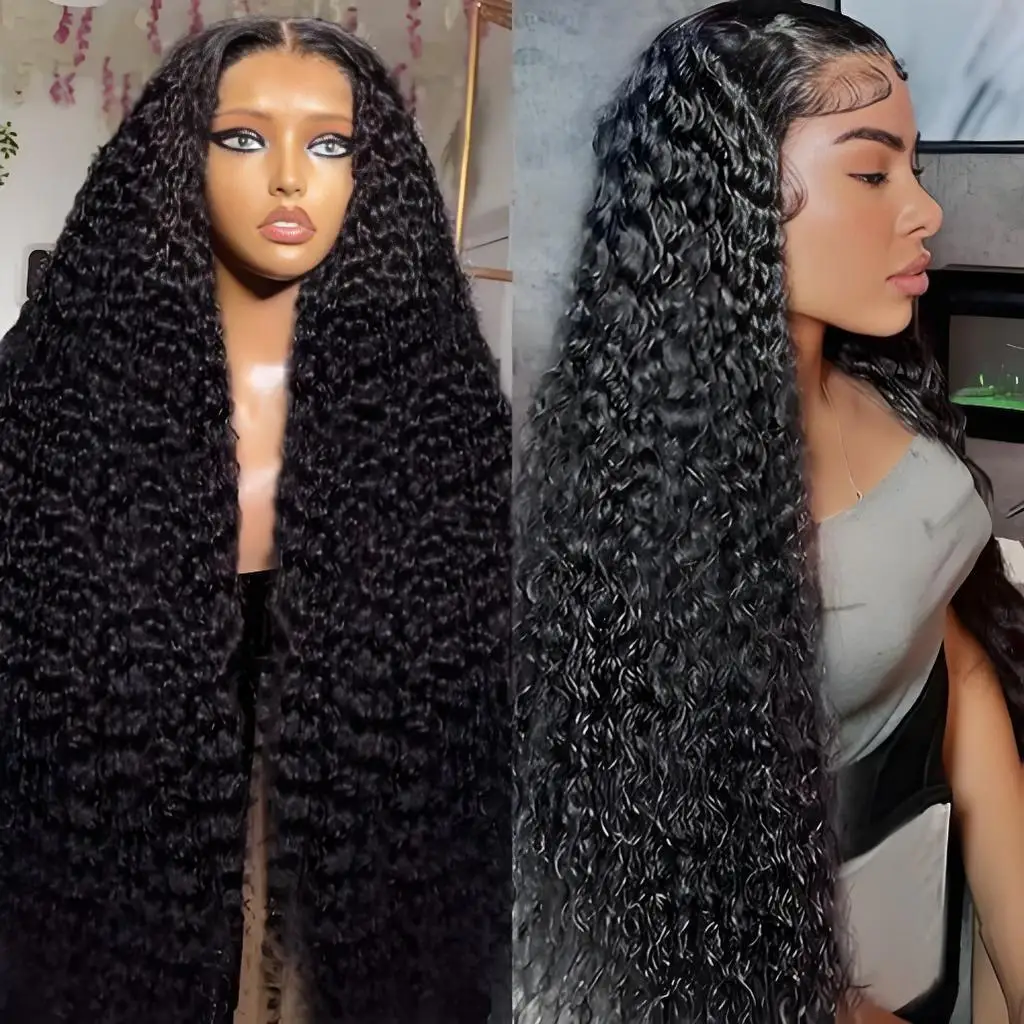 

Парик из натуральных волос с глубокой волной, 250 плотности, 13x4, 13x6, HD прозрачный, с кружевной передней частью, 40-44 дюйма, свободные кудри, предварительно снятая линия роста волос, для женщин