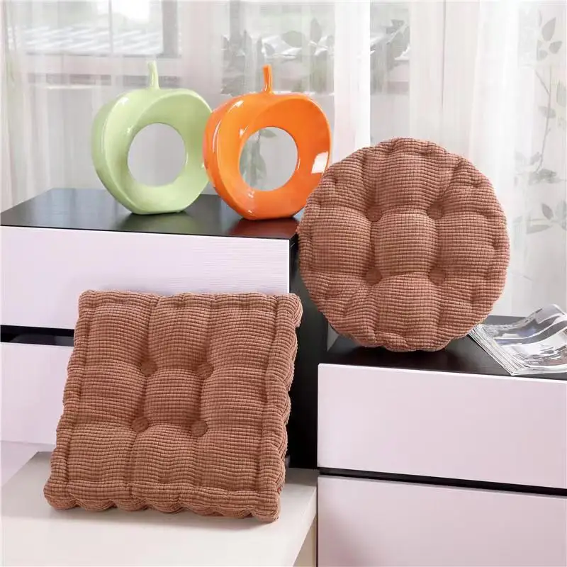 1pcs 3D Corn Kernel Cushion, Thickened Handmade Chubby Cushion, Tatami Cushion, Corduroy Chair Cushion, Classroom Chair Cushion