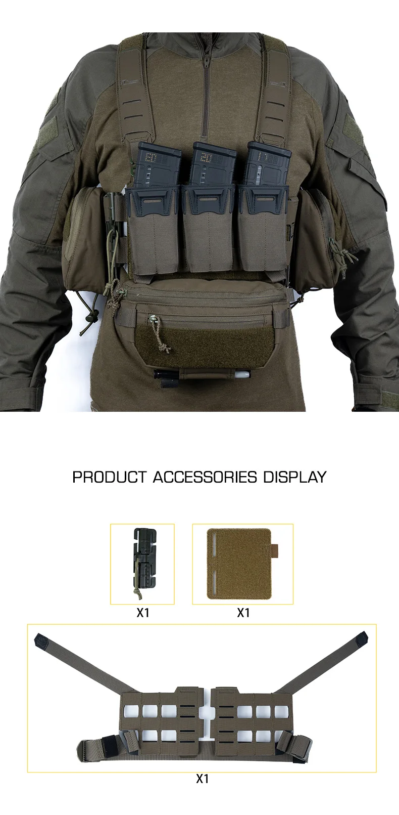 Modulares Brustgurt-Erweiterungskit – MOLLE Schnellverschluss-Gurtsystem für Training, Wandern, Jagd und Outdoor-Aktivitäten – Detail 11