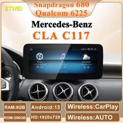 STWE 2024 New Qualcomm6225 Snapdragon680 Andorid13 Car Multiemedia Players For Mercedes Benz CLA C117 CarPlay AUTO Video GPS