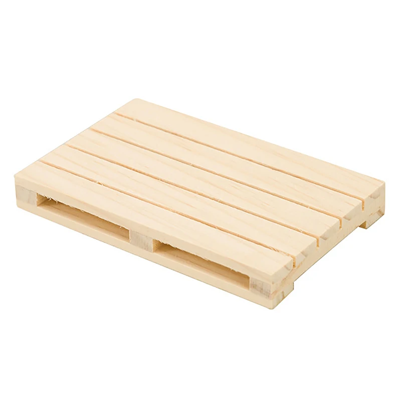 

1pc 1/12 Dollhouse Miniature Accessories Furniture Simulation Rectangular Wooden Tray Model Mini Card Board Toys