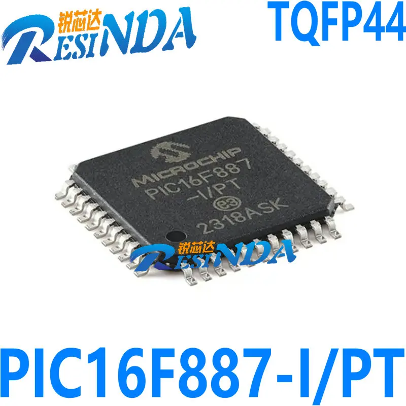 Original genuine SMD PIC16F887-I/PT TQFP44 8-bit microcontroller-MCU 14KB flash memory