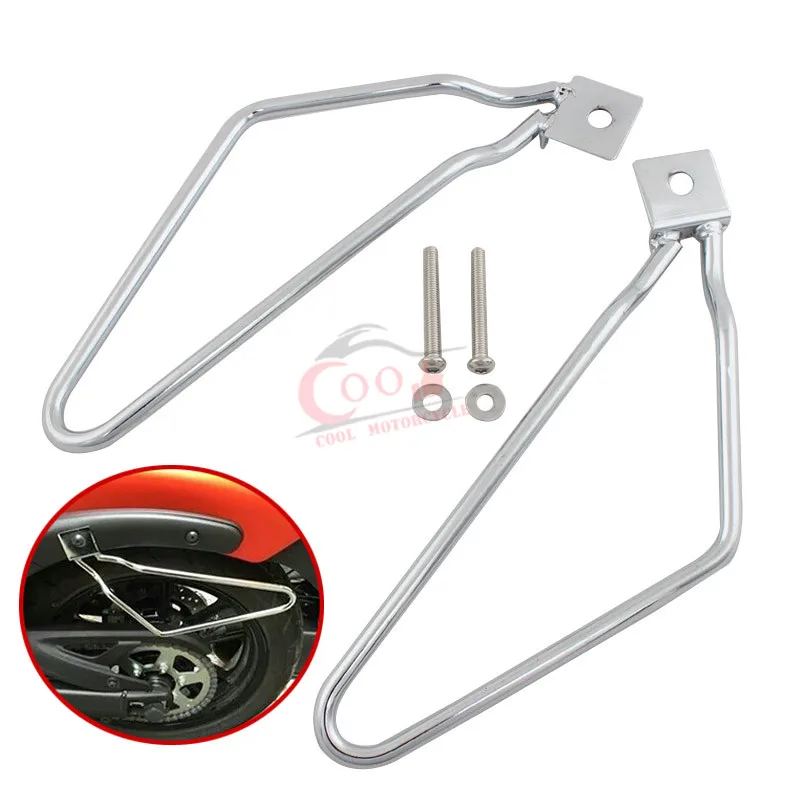 1Pair Solid Steel Saddlebag Support Brackets Saddle Bag Spacer For Harley Sportster 883 Iron XL883N Dyna Fat bob FXDF Motorcycle