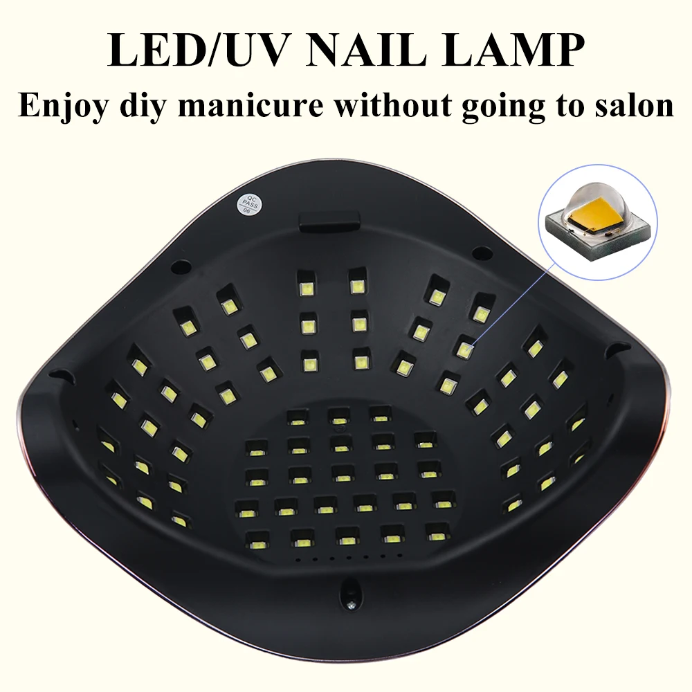 TFSCLOIN Leistungsstarker BM-11/12 UV-LED-Nageltrockner, 72 LEDs, Nagellampe zum Aushärten aller Gel-Nagellack, professionelle Trocknungslampe