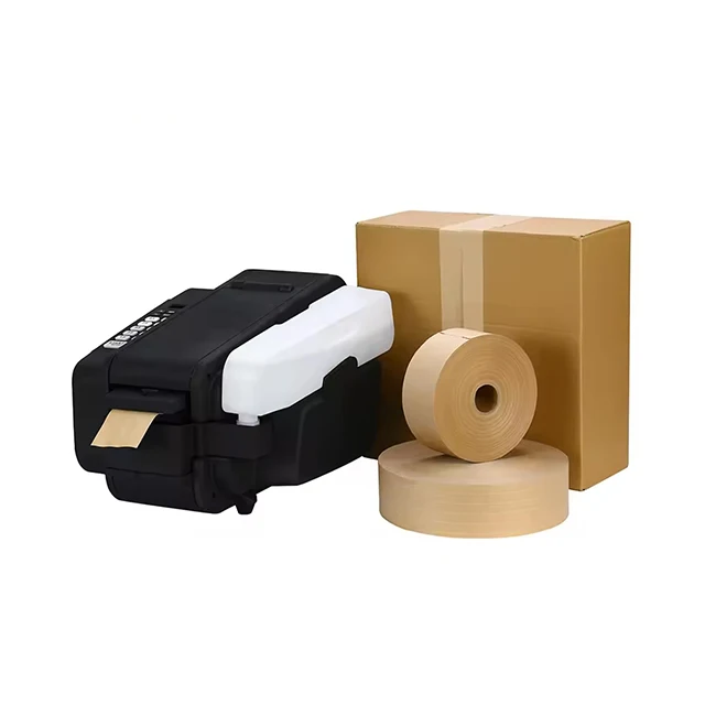 YJNPACK Good Quality Print Logo Electric Machine Automatic Water Kraft Packaging Gummed Paper Tape Dispenser