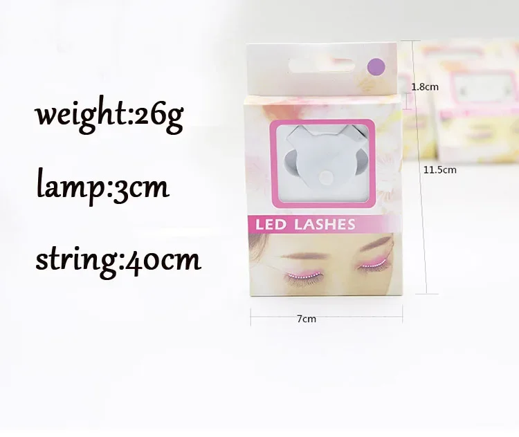 Falsche Wimpern für Damen und Mädchen, LED-Licht, glänzend, charmant, Make-up, Party, Club, Bar, Halloween, Weihnachten – Detail 27