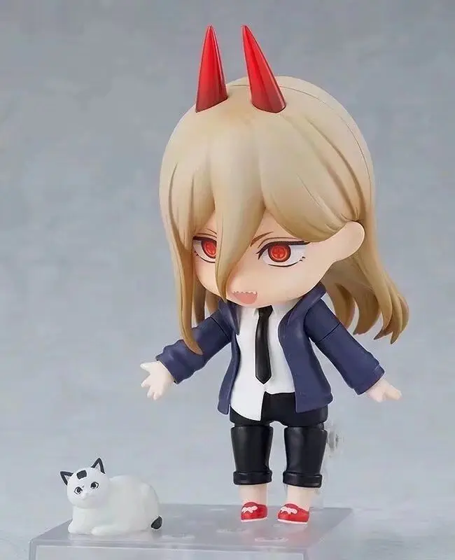 Gsc Nendoroid Chainsaw Man Denji 1560 Power 1580 Actionfiguren mit Gesichtswechsel Sammlerstücke Q-Version Figuren Desktop-Dekoration – Detail 4