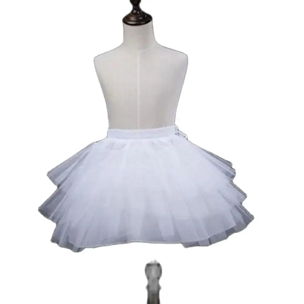 Flower Girls Petticoat Underskirt Cosplay Party Short Dress Jupon Enfant Fille Lolita Ballet Tutu Skirt Enaguas Sottogonna Mini