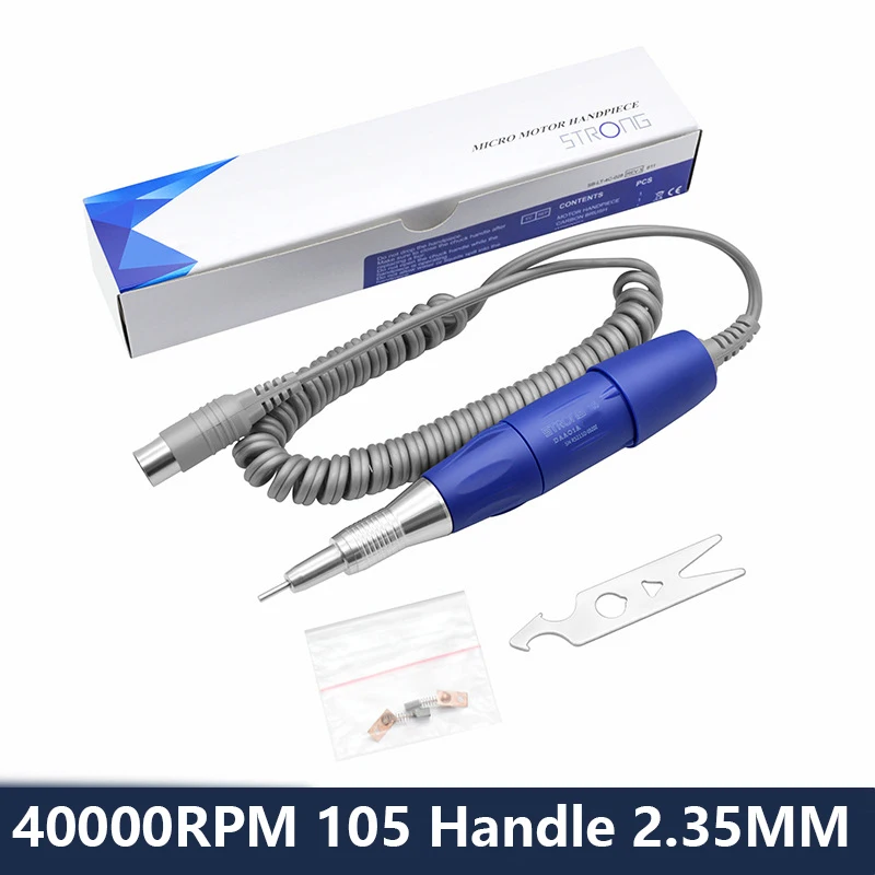 STRONG 105 / 105L Handpiece 40000 RPM Handpiece 2.35mm Collet Fit STRONG 90 210 micromotor For Dental Lab Polishing Handpiece