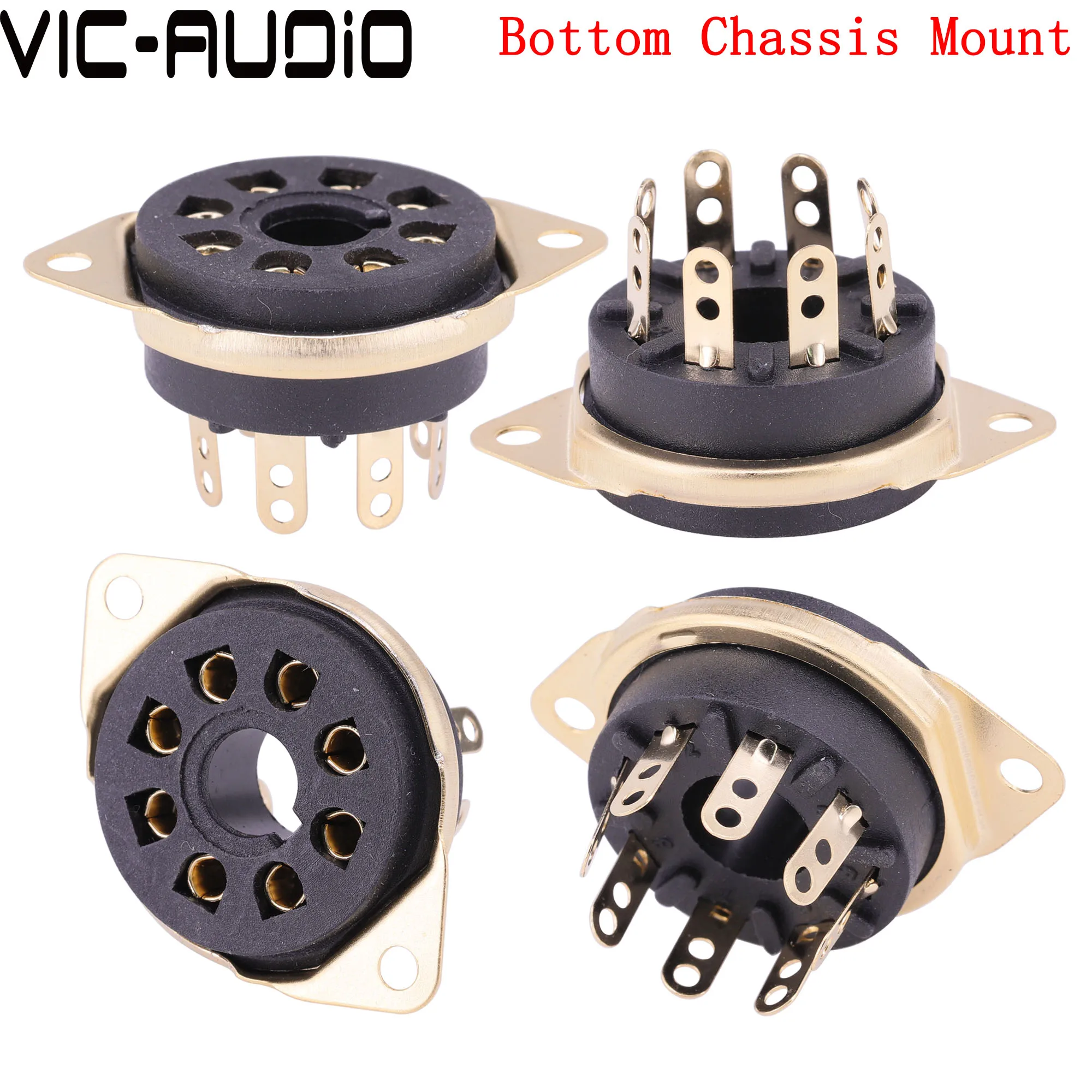 8Pin Tube Socket GZS8-B Vintage Valve Base For KT88 6V6 6L6 EL34 6N8P CV181 6N9P 6SN7 Electron Tube Amplifier HIFI Audio DIY