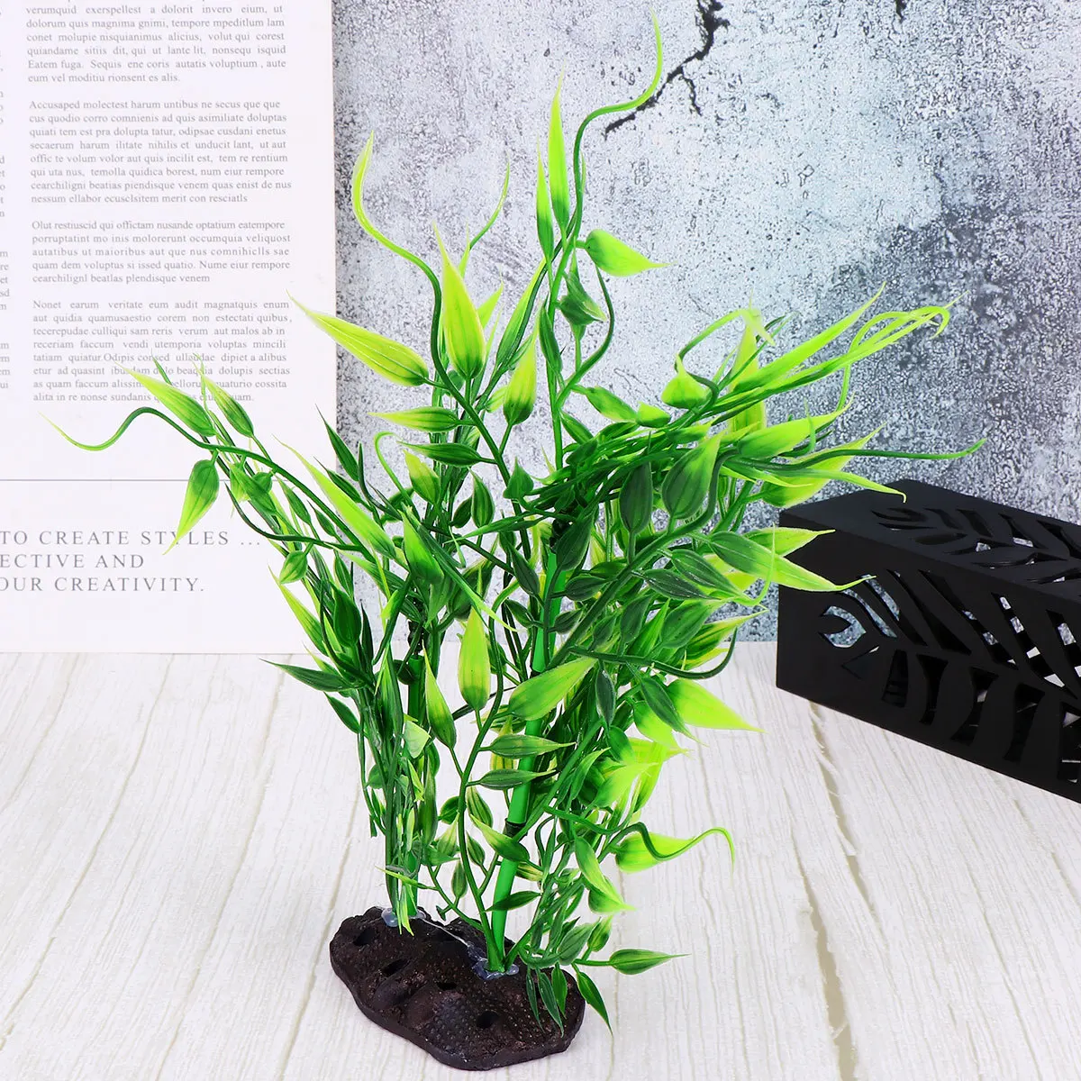 

Simulation Plant Water Grass Artificial Small Bamboo Tank Decoration Aquarium Plants Fake Plants for Fish Tank