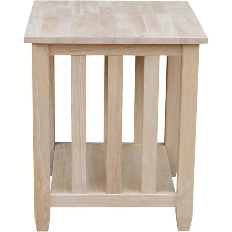 Mission Tall End Table, Mesa Inacabada