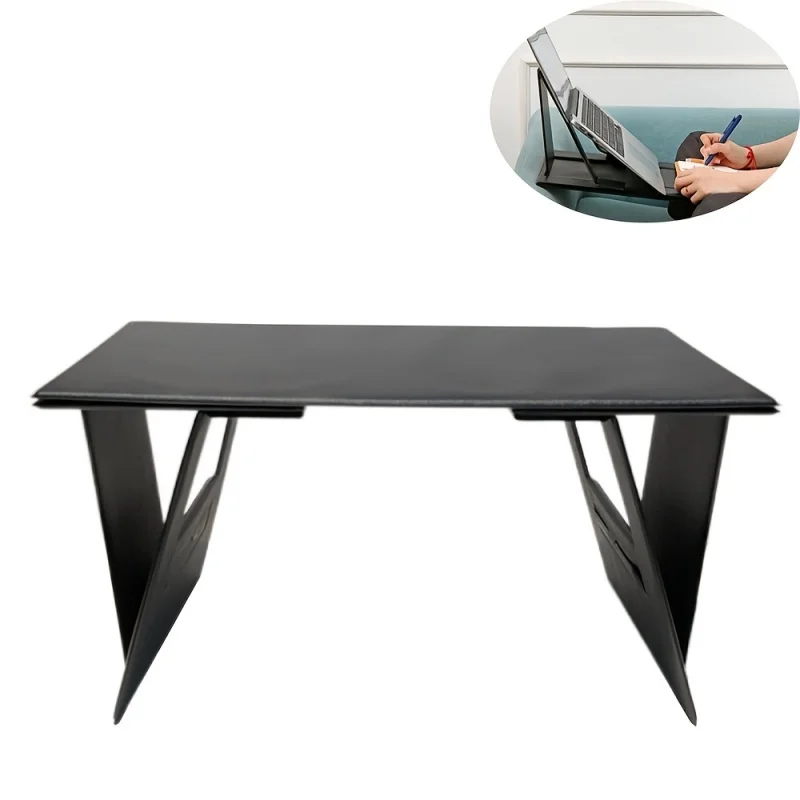 1Pc Portable Foldable Multifunctional Car Lap Desk PU Material Versatile Table For Working Dining Studying Use In Car Bed Dorm