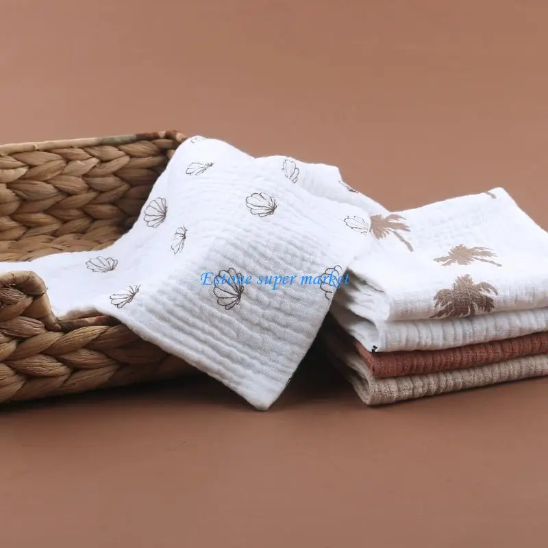090b-baby-towel-bulk-5pcs-burp-cloth-soft-breathable-wash-cloth-toddler-cotton-towel-drooling-bib-facecloth-newborn-essential