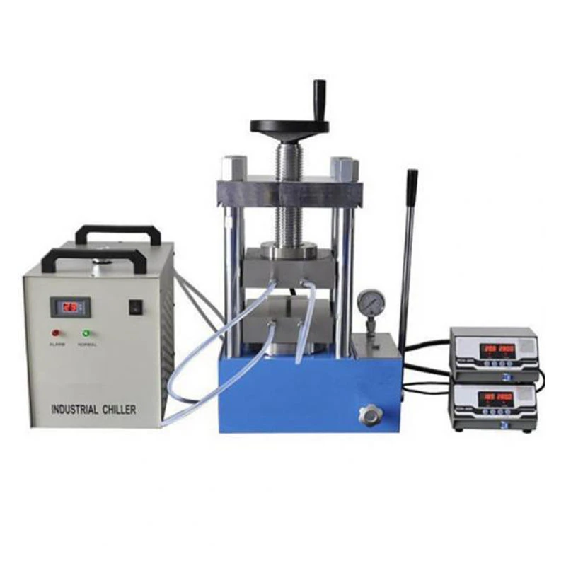 Lab 30T Double Widen Heated Plate Hot Hydraulic Press Heat Powder Pressing Machine with Two Temperature Controllers